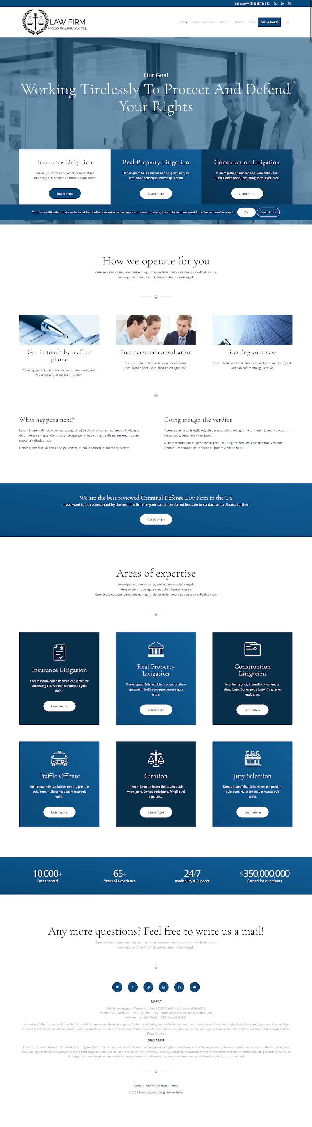 Corporate Blue style demo